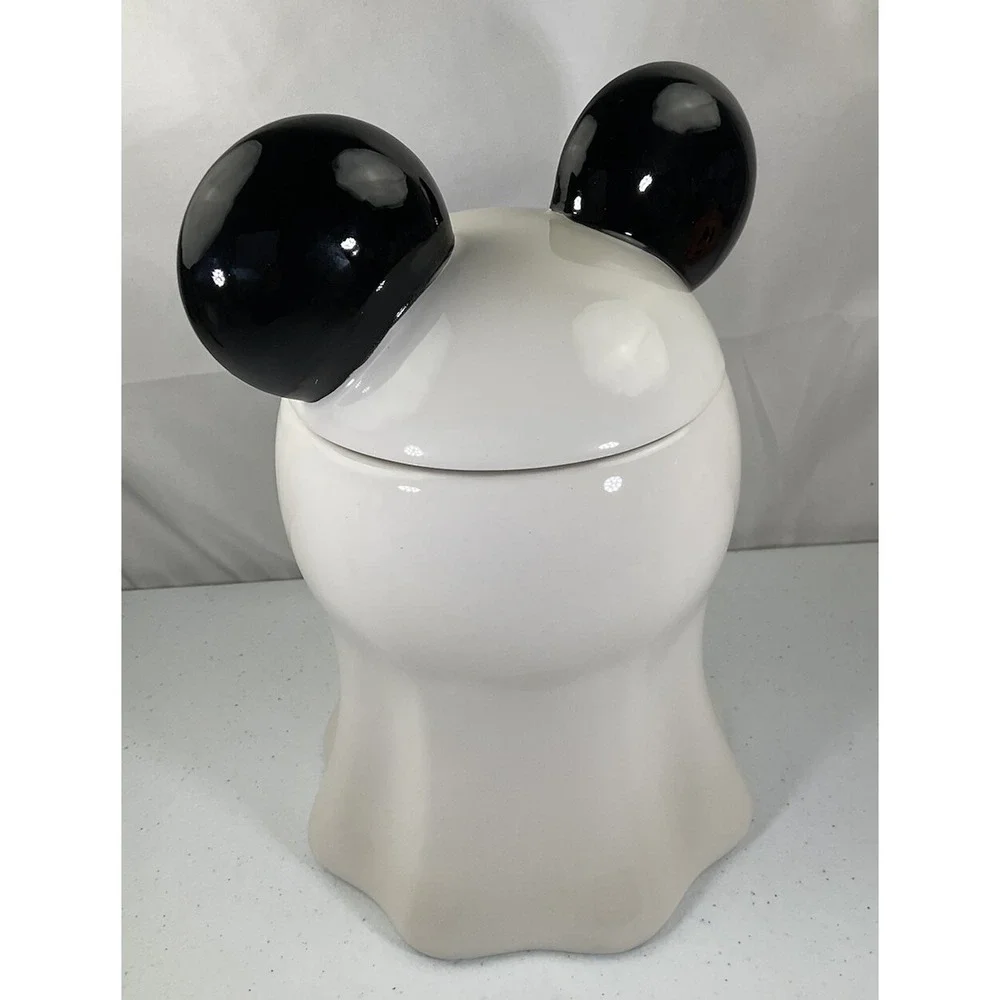 Disney Mickey Mouse Ghost Halloween Cookie Jar Canister-